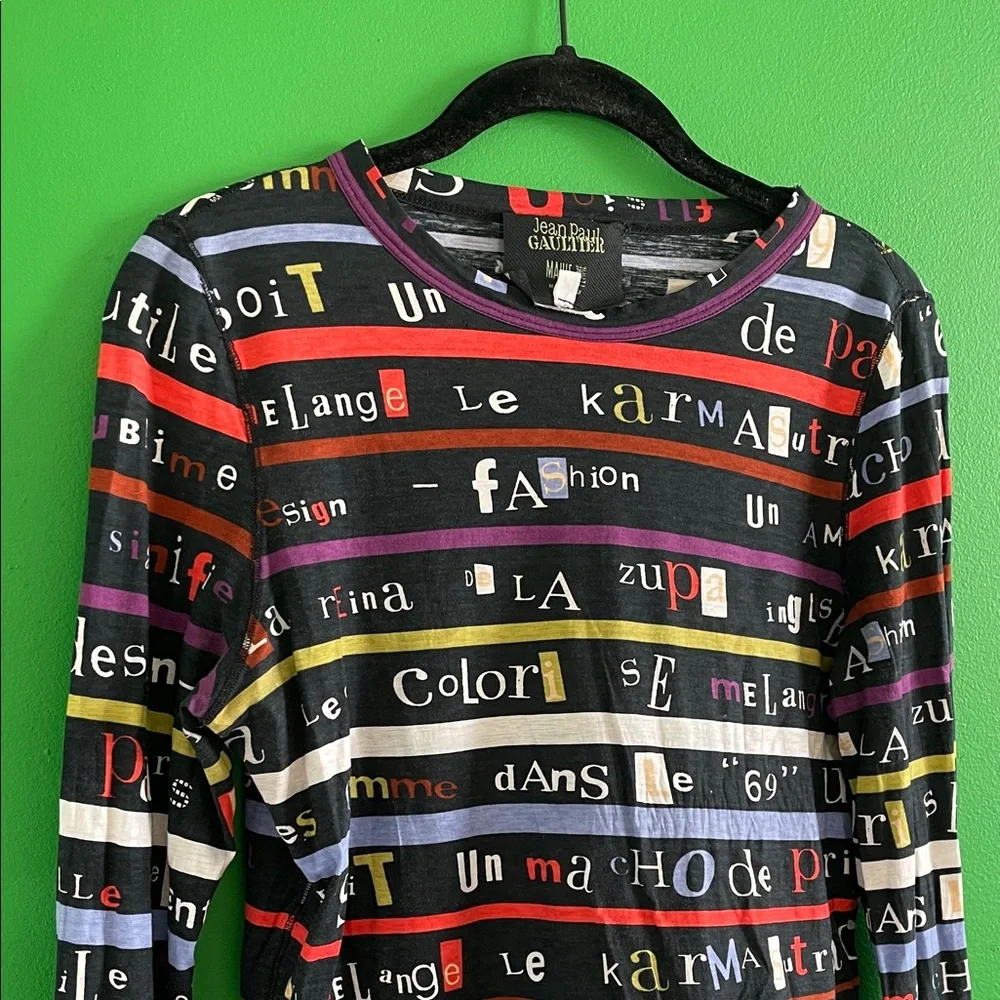 RARE 90s Jean Paul Gaultier Graphic Top - Picture 6 of 7